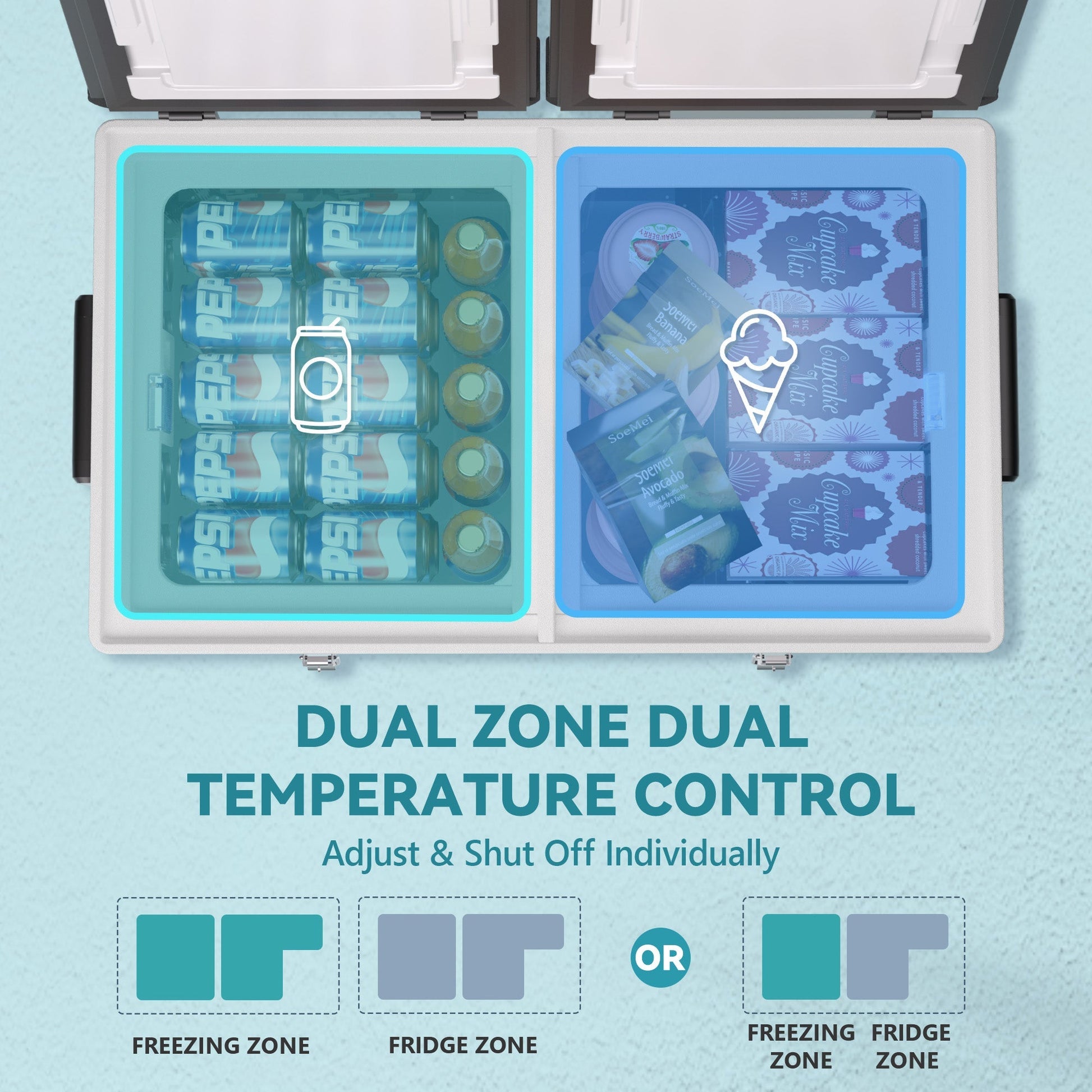 EUHOMY 12 Volt Refrigerator Car Refrigerator 12/24V DC 110-240V AC for Camping, Travel, Truck, Home - Euhomy