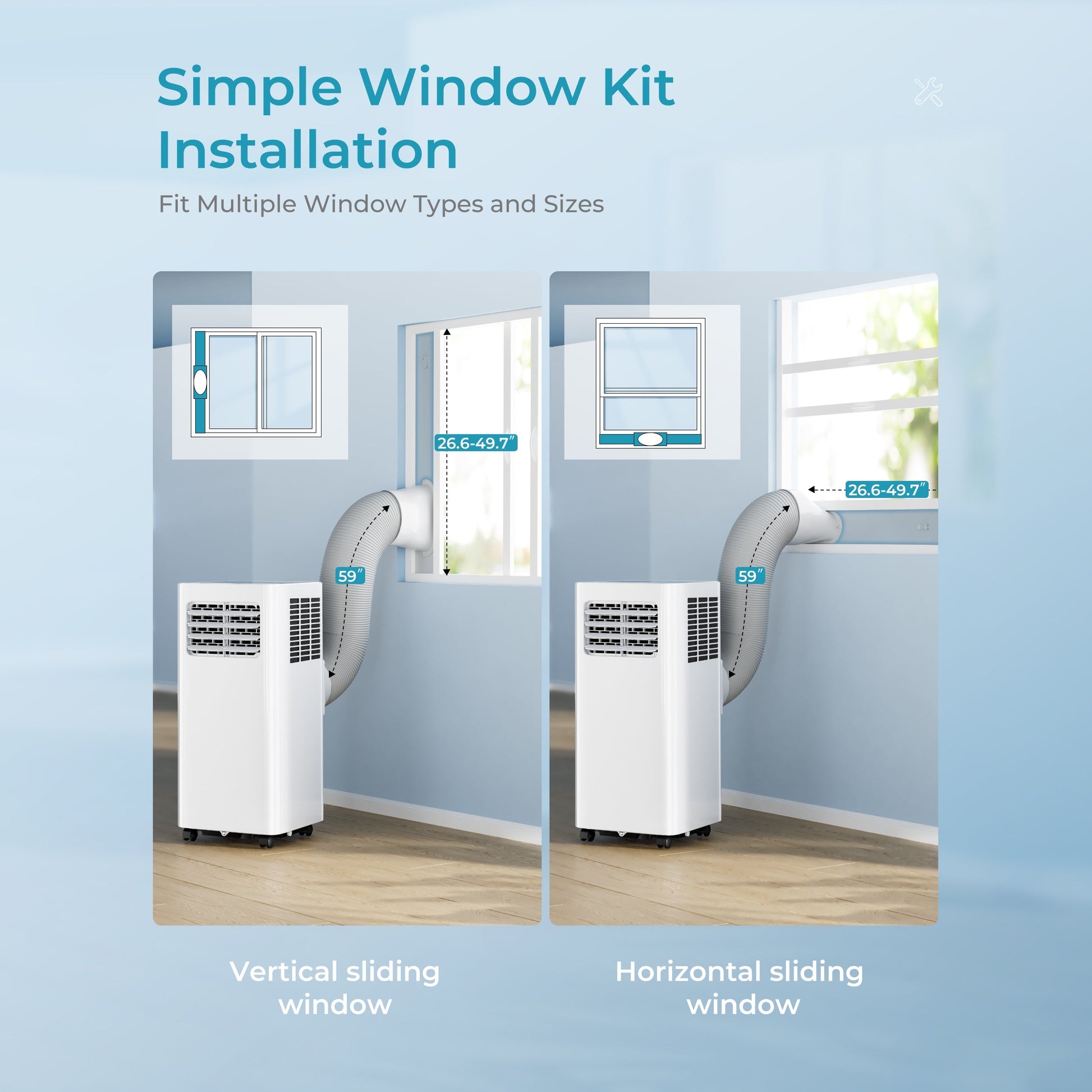 EUHOMY Portable Air Conditioners 3 in 1 Portable Cooling AC with Dehumidifier, Fan, Sleep Modes - Euhomy