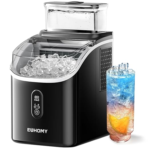 EUHOMY Tile SE Portable Cube  Ice Maker Countertop - 1.5L Extra Large Water Tank, Adjustable Ice Thickness , Scheduled On/Off Timer, Auto-Cleaning