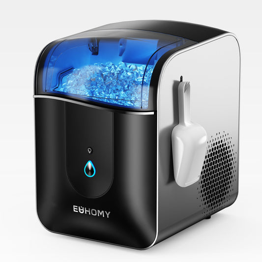 EUHOMY Pearl L1 Pro Portable Nugget Ice Maker Countertop–  Smart App Control & Alerts, 33Lbs/24H, 7–10 Mins Fast Ice